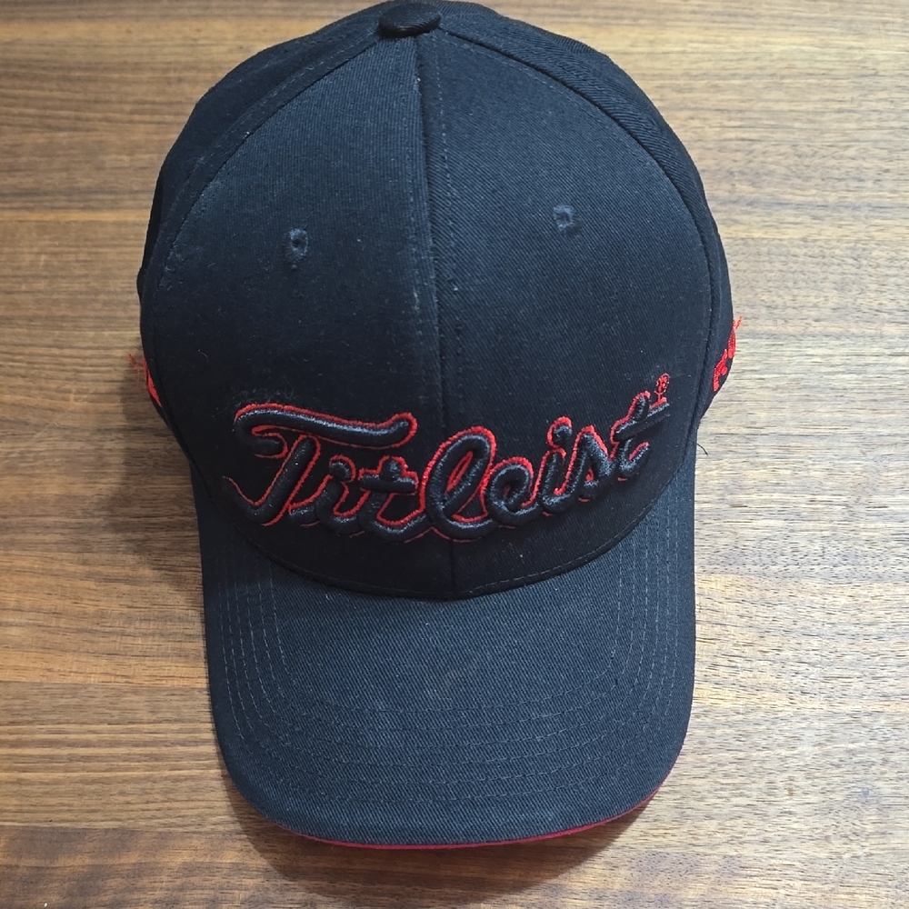 Titleist Black and Red Embroidered Hat